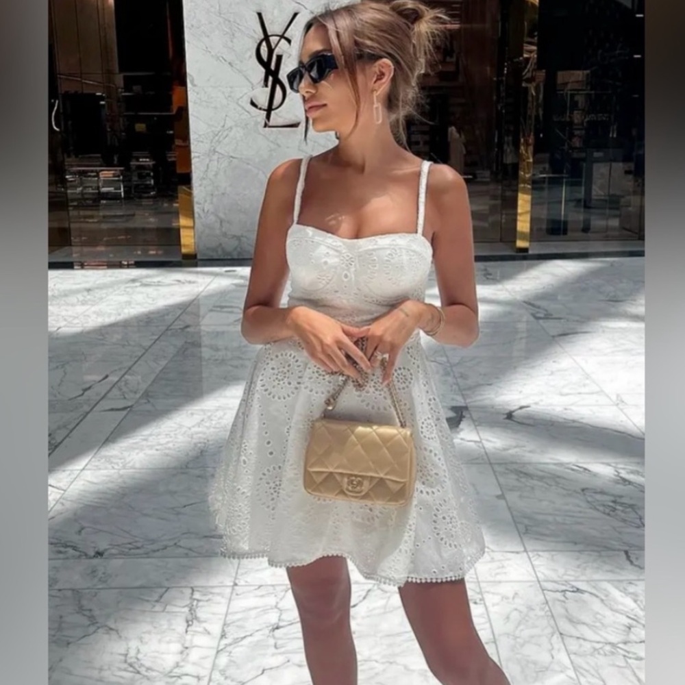 Zara white mini dress